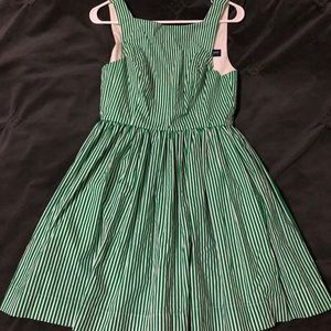 COPY - American Apparel Green Striped Button Sundress